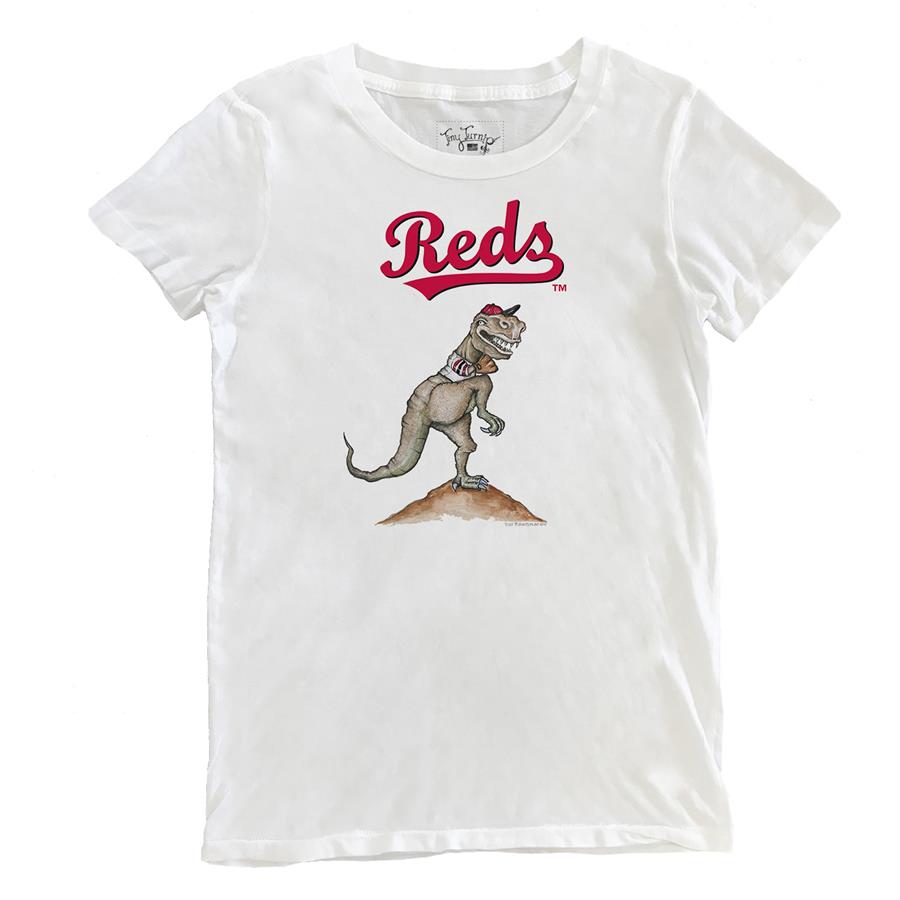 Cincinnati Reds Tiny Turnip Women's TT Rex T-Shirt - White