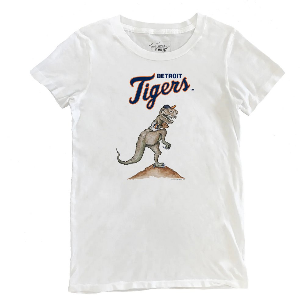 Detroit Tigers Tiny Turnip Women's TT Rex T-Shirt - White