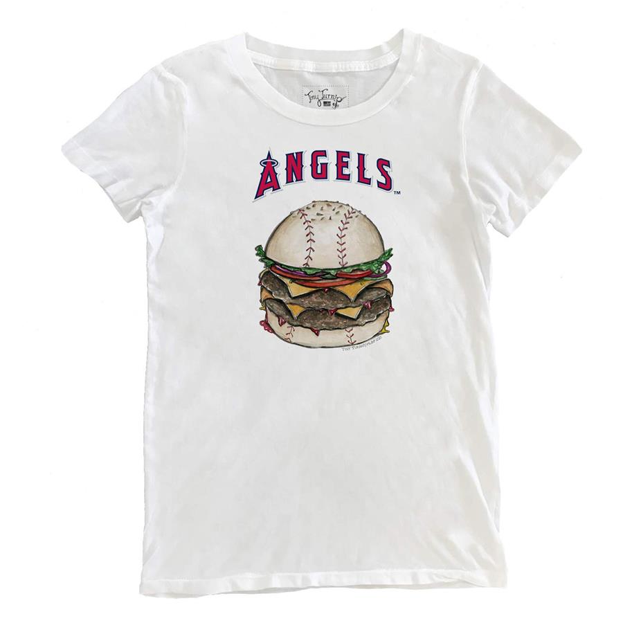 Los Angeles Angels Tiny Turnip Women's Burger T-Shirt - White