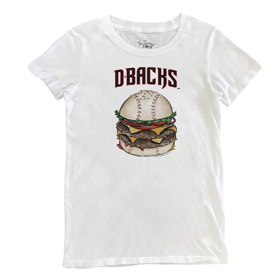 Arizona Diamondbacks Tiny Turnip Women's Burger T-Shirt - White