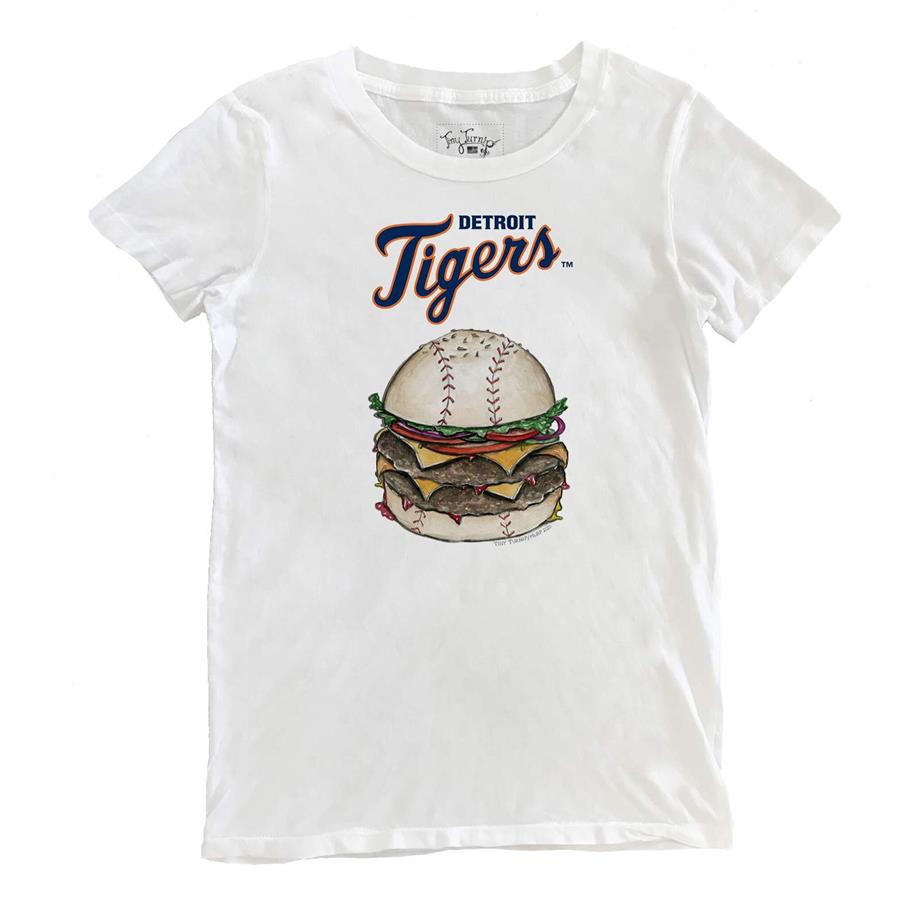 Detroit Tigers Tiny Turnip Women's Burger T-Shirt - White