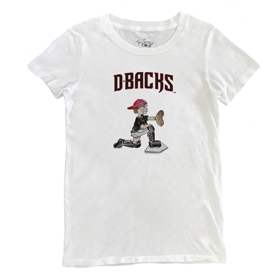 Arizona Diamondbacks Tiny Turnip Women's Caleb the Catcher T-Shirt - White