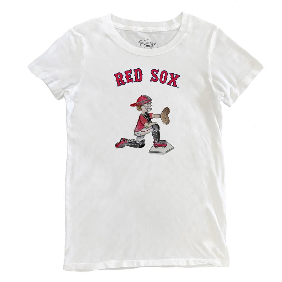 Boston Red Sox Tiny Turnip Women's Caleb the Catcher T-Shirt - White