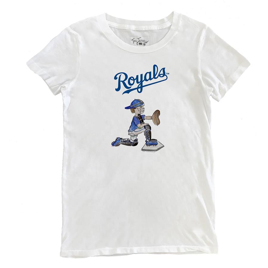 Kansas City Royals Tiny Turnip Women's Caleb the Catcher T-Shirt - White