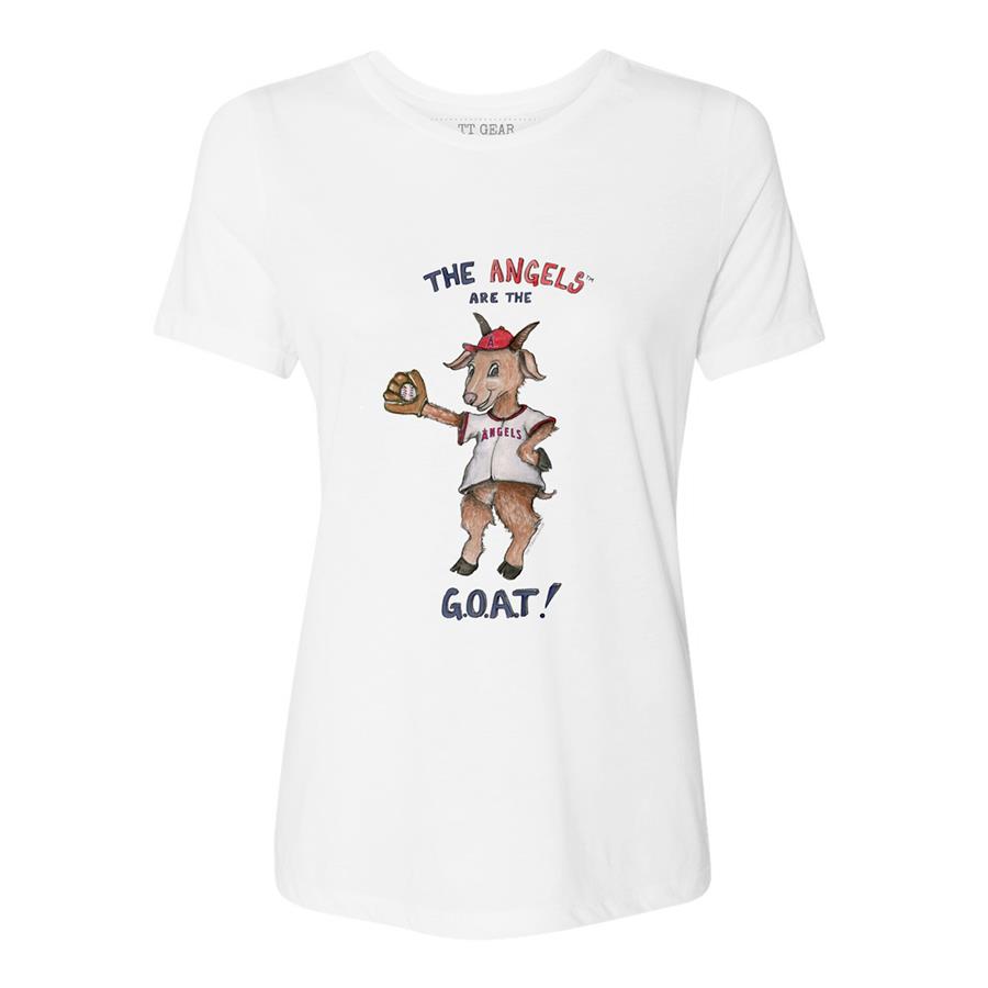 Los Angeles Angels Tiny Turnip Women's GOAT T-Shirt - White