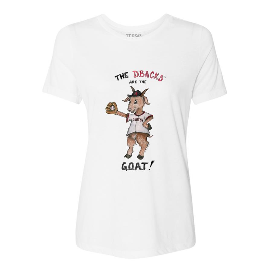 Arizona Diamondbacks Tiny Turnip Women's GOAT T-Shirt - White