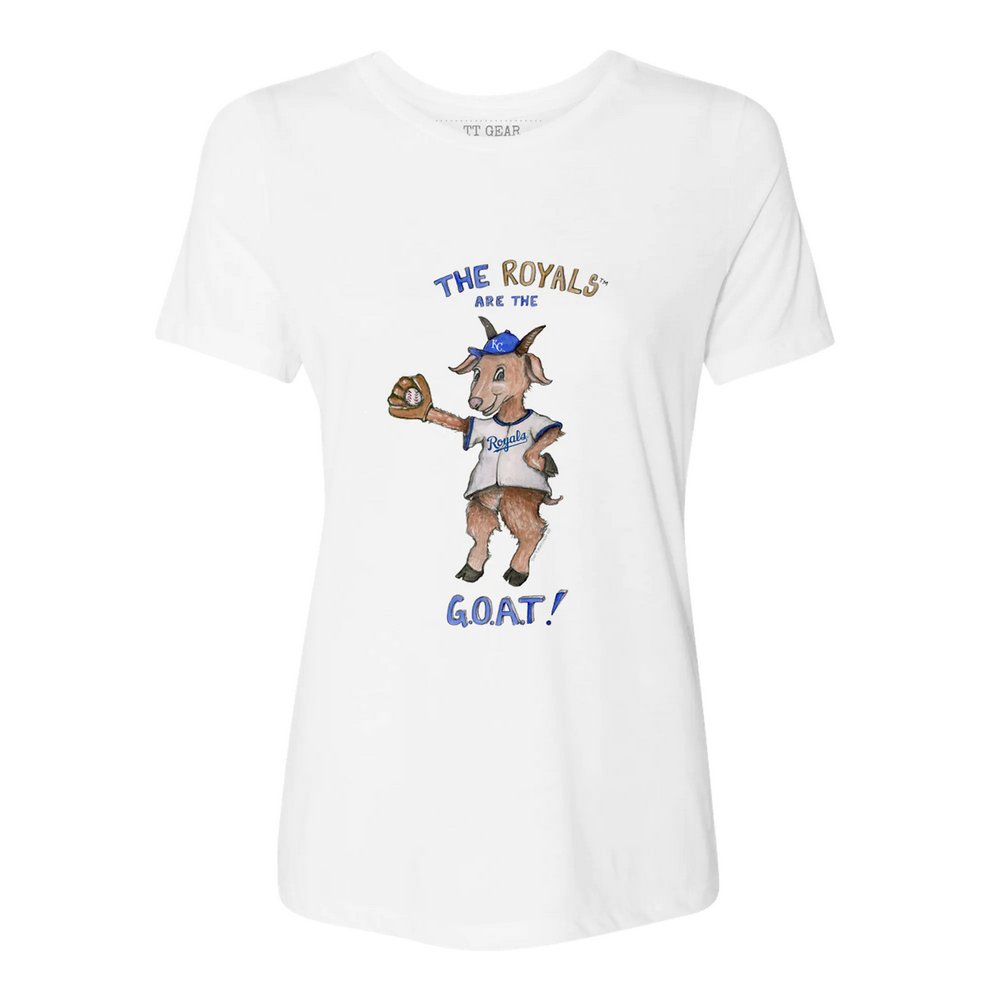 Kansas City Royals Tiny Turnip Women's GOAT T-Shirt - White