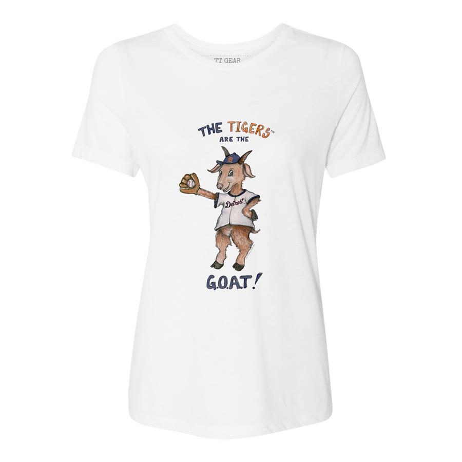 Detroit Tigers Tiny Turnip Women's GOAT T-Shirt - White