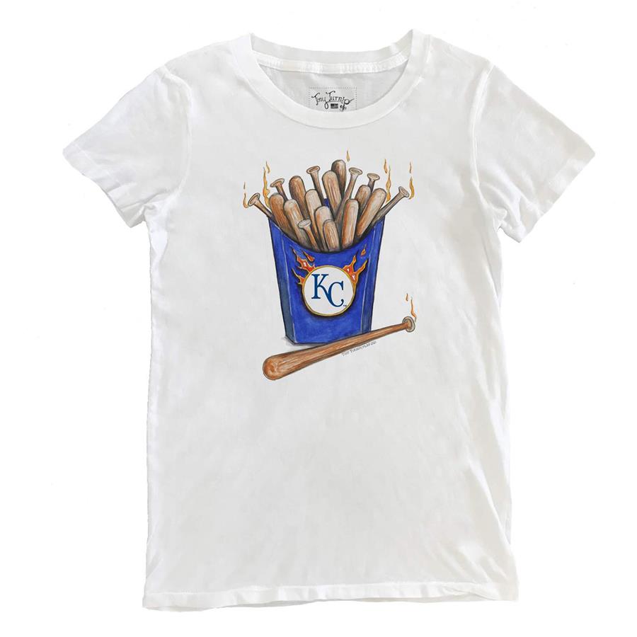 Kansas City Royals Tiny Turnip Women's Hot Bats T-Shirt - White