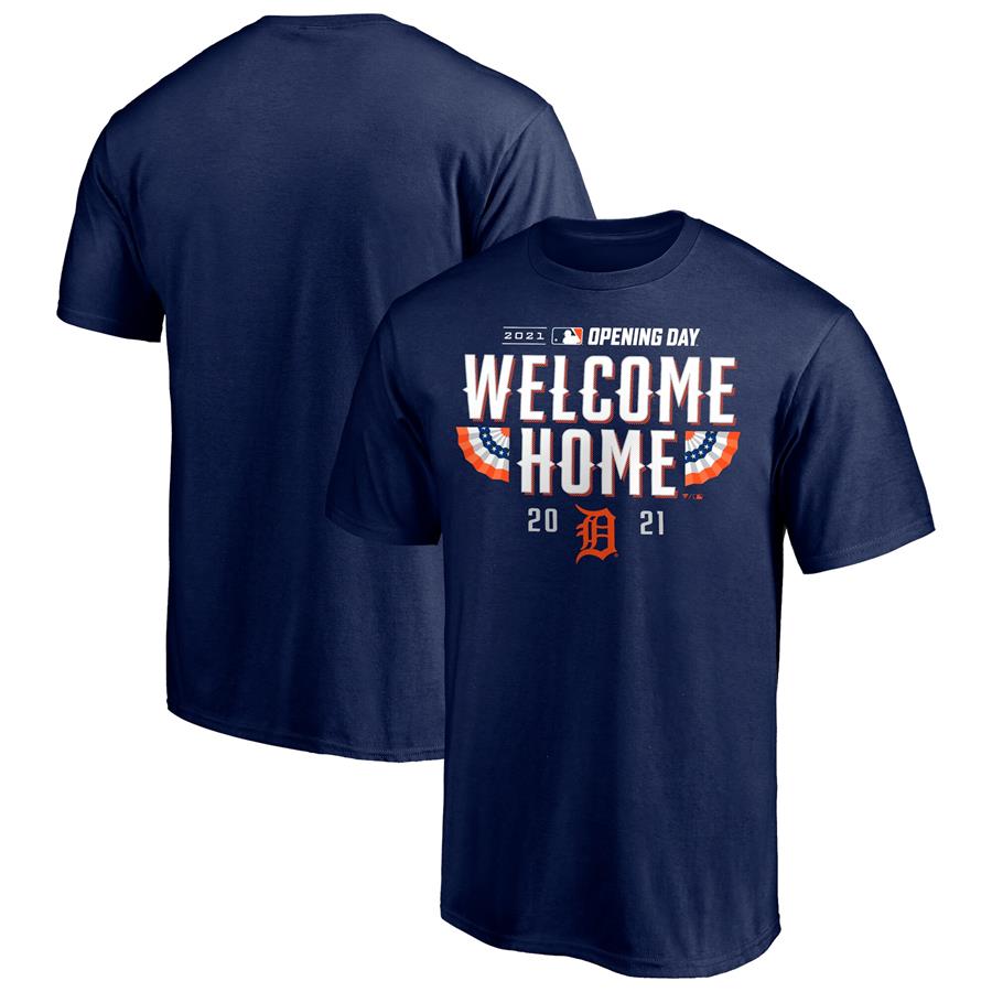 Detroit Tigers Fanatics Branded 2021 Opening Day T-Shirt - Navy