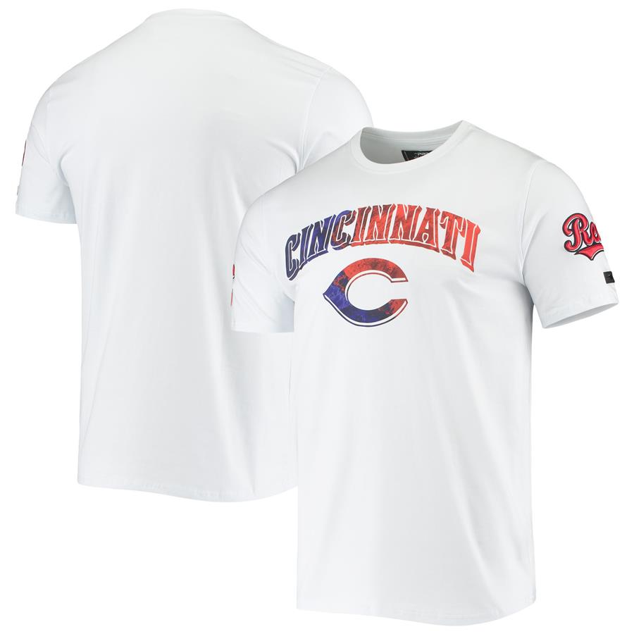Cincinnati Reds Pro Standard Red, White & Blue T-Shirt - White