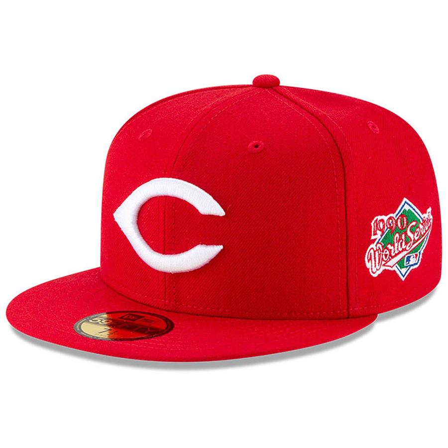 Cincinnati Reds New Era Side Patch 1990 World Series 59FIFTY Fitted Hat - Red