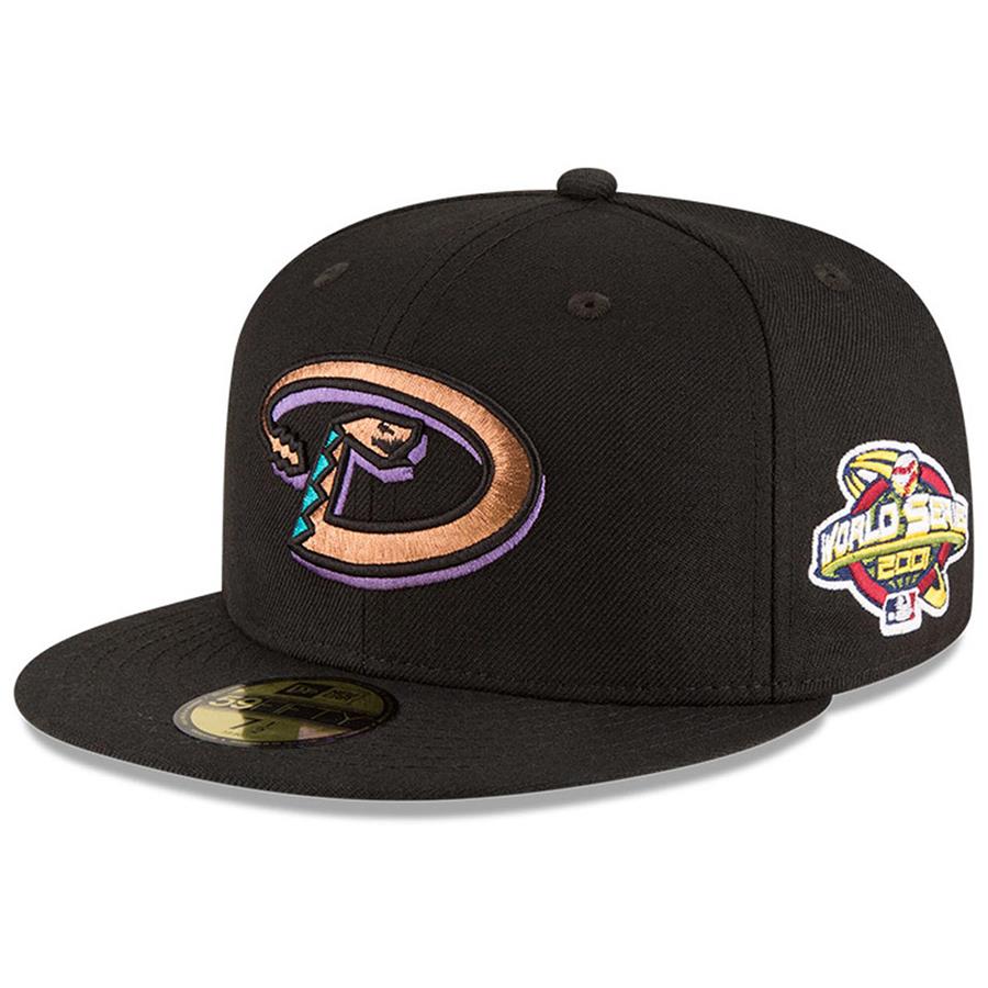 Arizona Diamondbacks New Era Side Patch 2001 World Series 59FIFTY Fitted Hat - Black