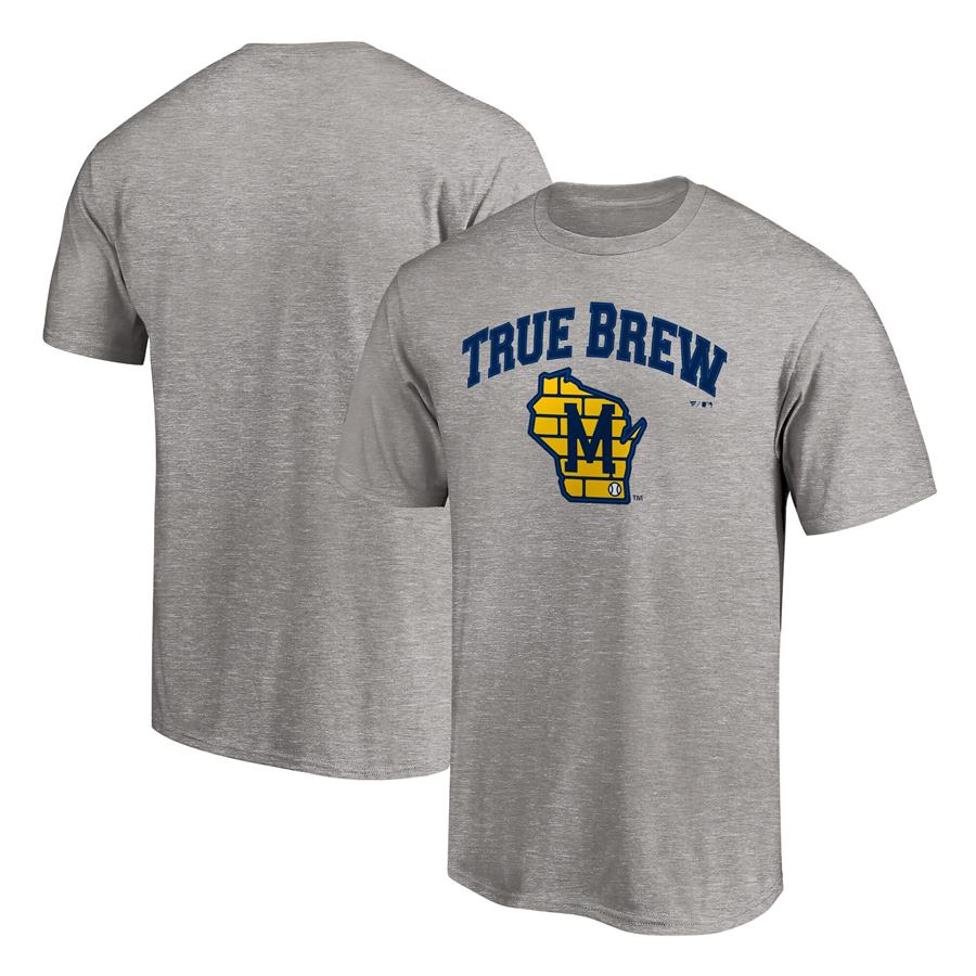 Milwaukee Brewers Fanatics Branded Hometown Heater T-Shirt - Heathered Gray