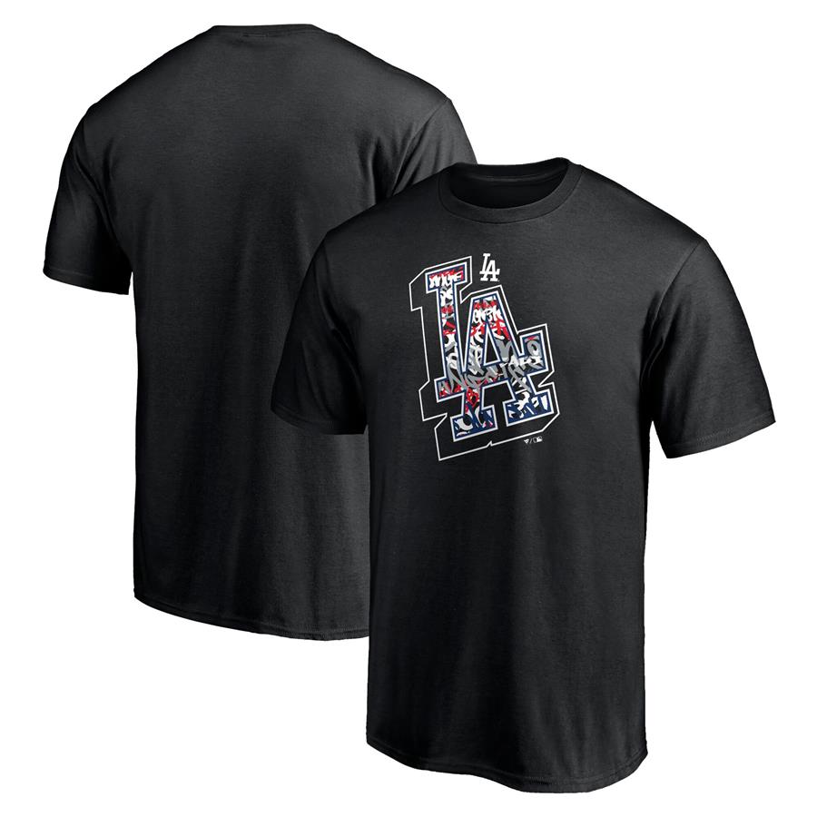 Los Angeles Dodgers Fanatics Branded Team Logo Hometown T-Shirt - Black
