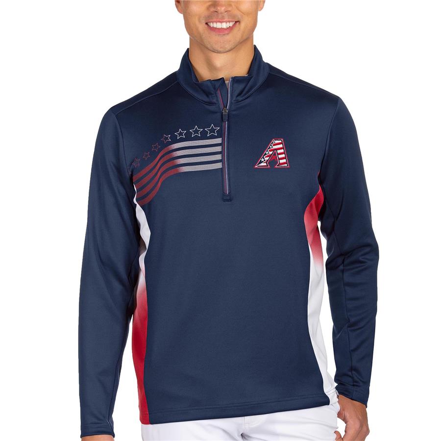 Arizona Diamondbacks Antigua Liberty Quarter-Zip Pullover Jacket - Navy