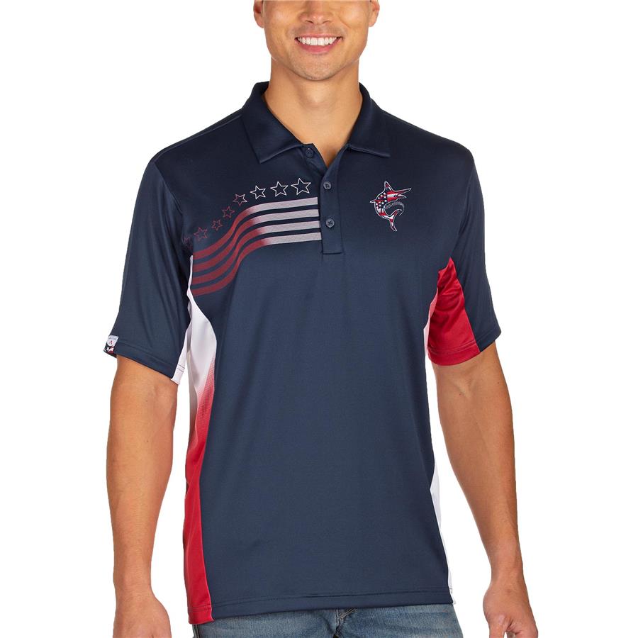 Miami Marlins Antigua Liberty Polo - Navy