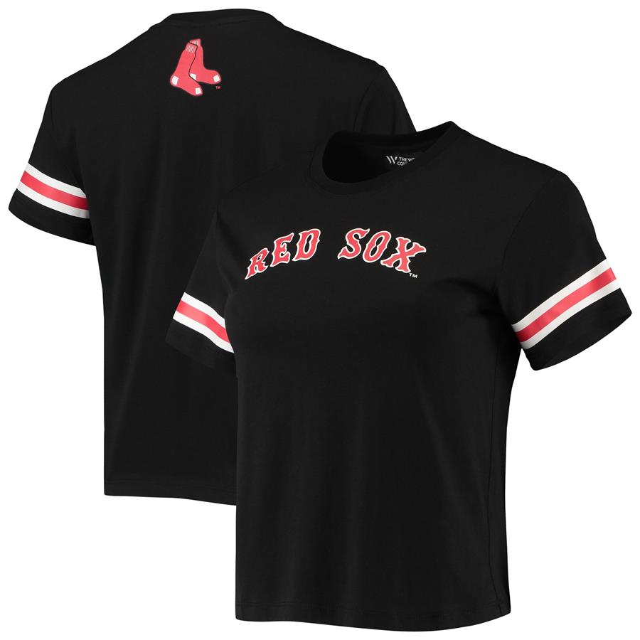 Boston Red Sox The Wild Collective Women's Crop Top - Black