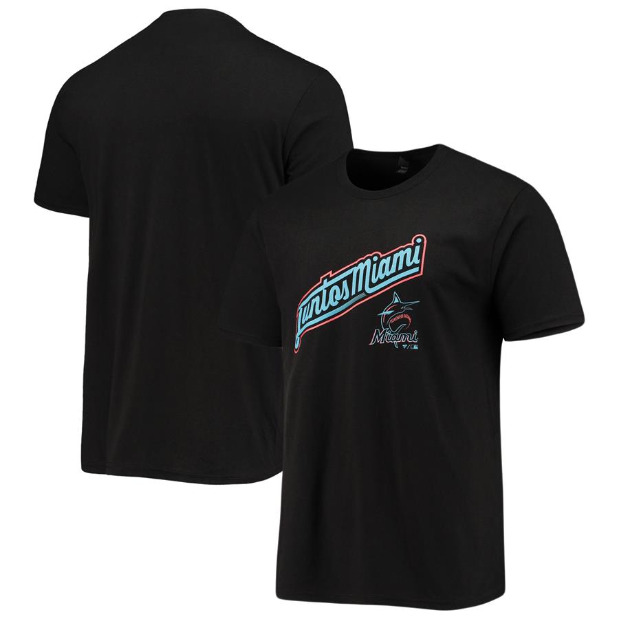 Miami Marlins Local Tri-Blend T-Shirt - Black