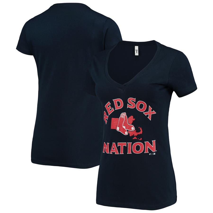 Boston Red Sox Women's Hometown V-Neck T-Shirt - Navy