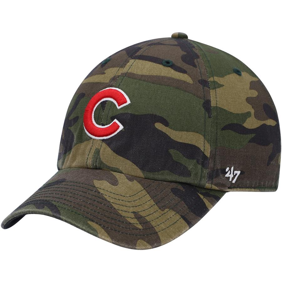 Chicago Cubs '47 Logo Clean Up Adjustable Hat - Camo