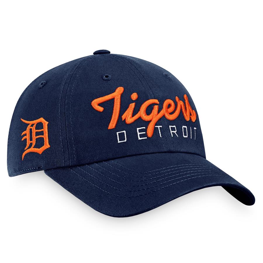 Detroit Tigers Fanatics Branded Iconic Script Adjustable Hat - Navy