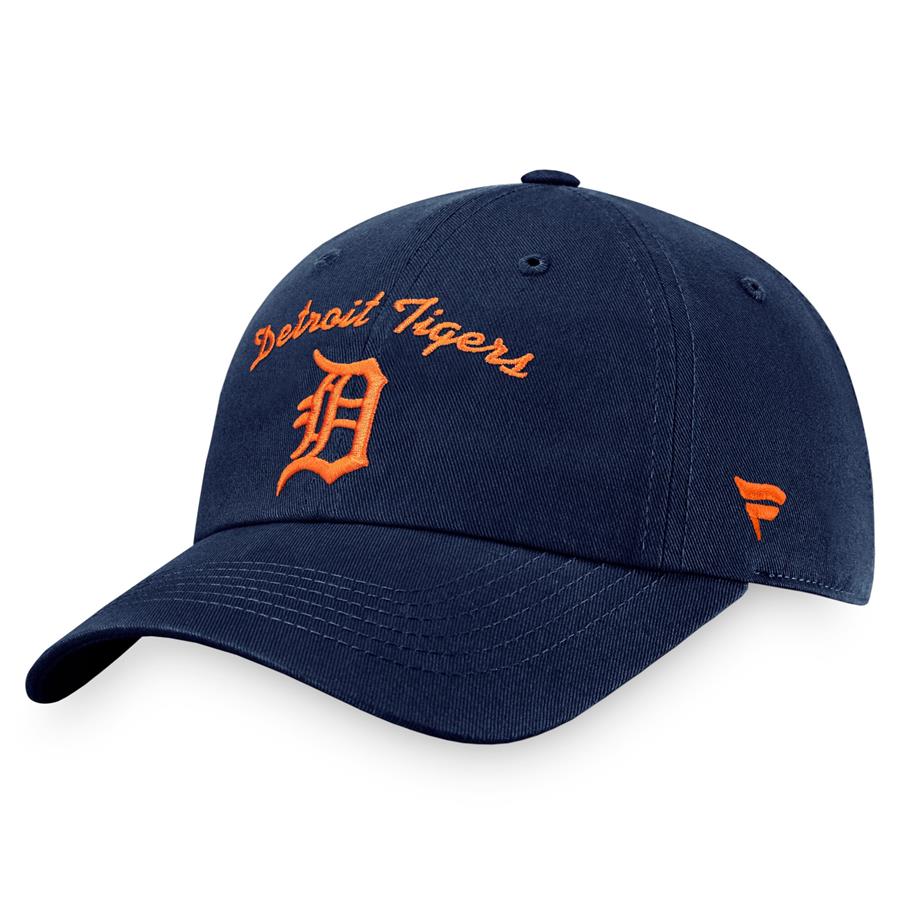 Detroit Tigers Fanatics Branded Women's Iconic Script Logo Adjustable Hat - Navy