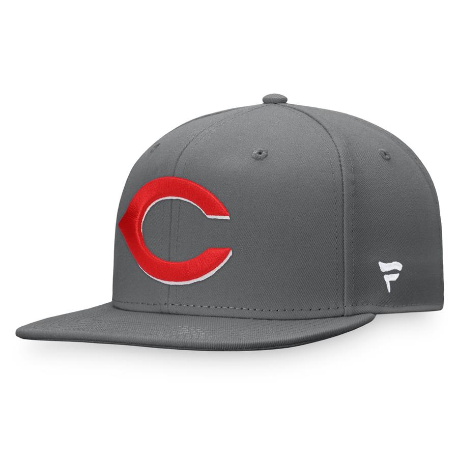 Cincinnati Reds Fanatics Branded Snapback Hat - Graphite