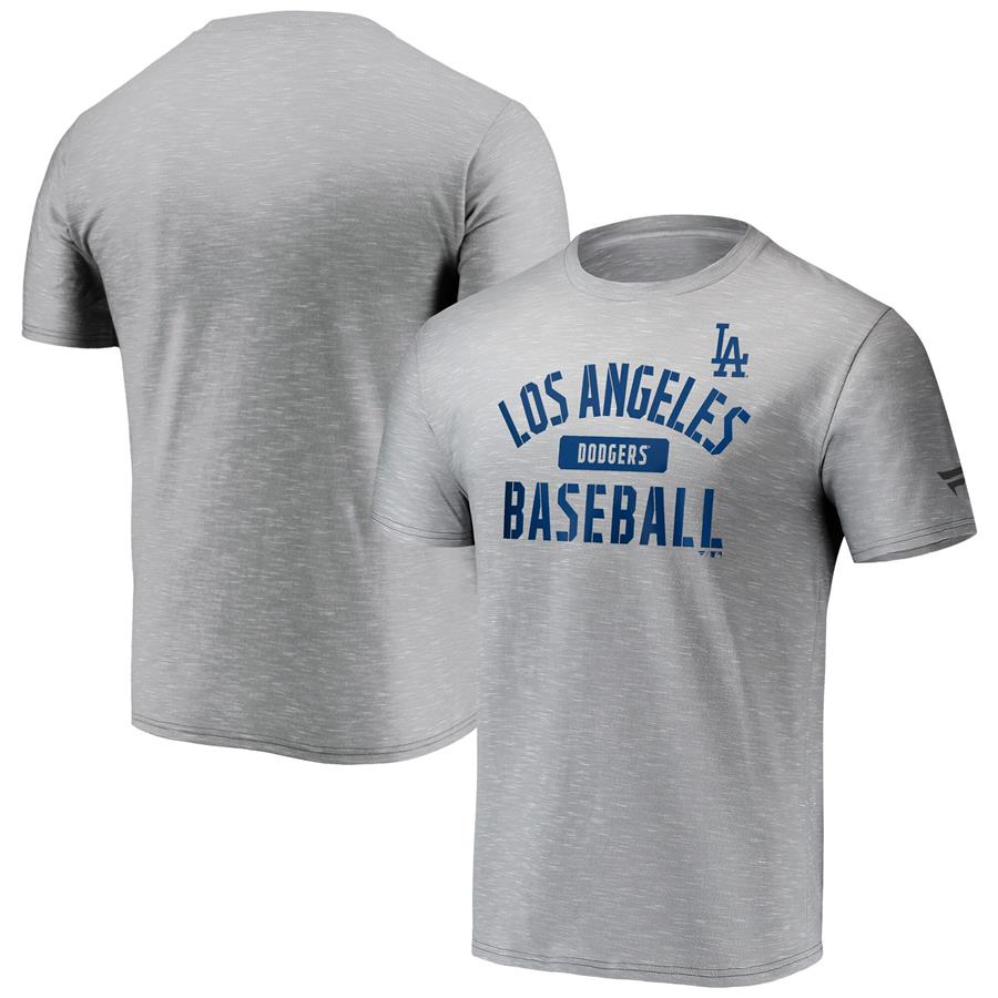 Los Angeles Dodgers Fanatics Branded Primary Pill Space Dye T-Shirt - Gray