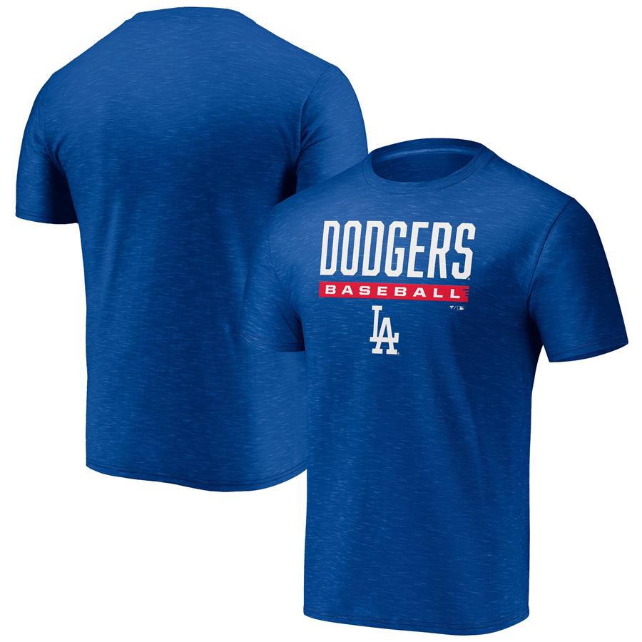 Los Angeles Dodgers Fanatics Branded Win Stripe Space-Dye T-Shirt - Royal