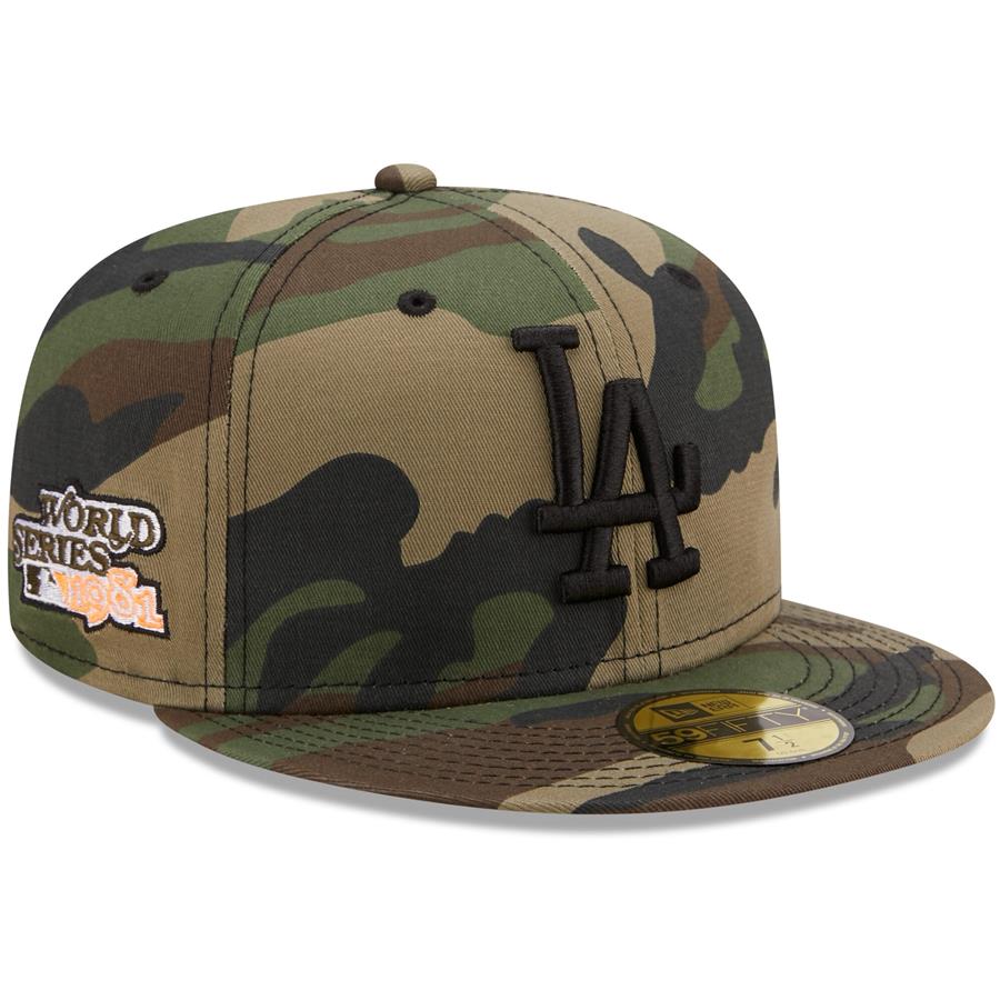 Los Angeles Dodgers New Era 1981 World Series Flame Undervisor 59FIFTY Fitted Hat - Camo