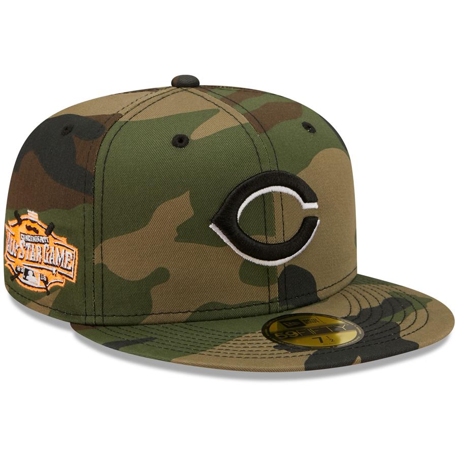 Cincinnati Reds New Era 2015 MLB All-Star Game Flame Undervisor 59FIFTY Fitted Hat - Camo