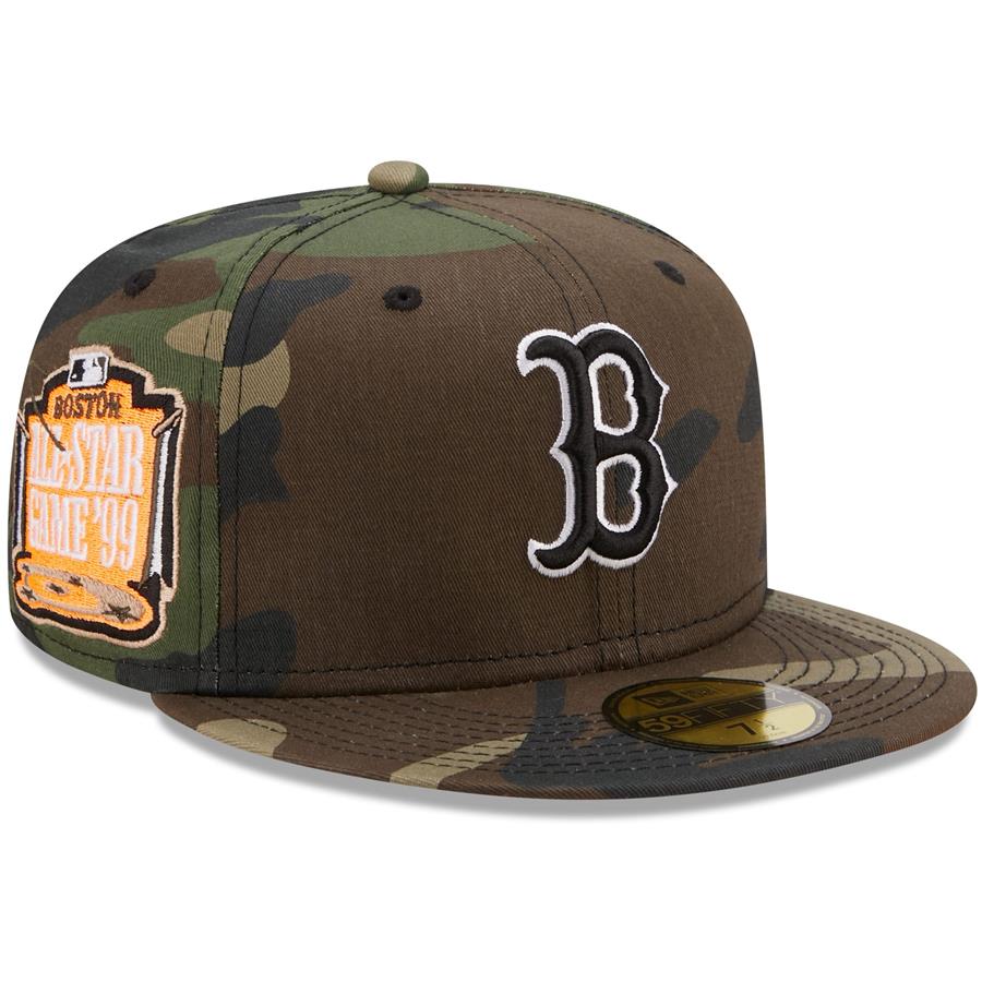 Boston Red Sox New Era 1999 MLB All-Star Game Flame Undervisor 59FIFTY Fitted Hat - Camo