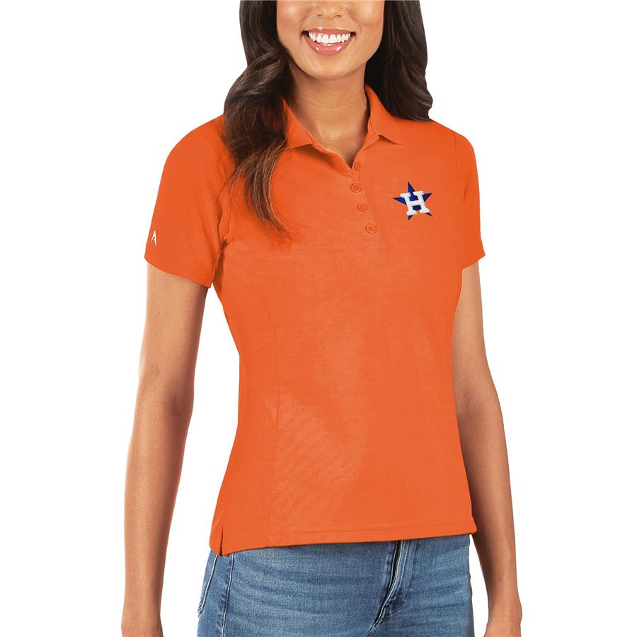 Houston Astros Antigua Women's Legacy Pique Polo - Orange