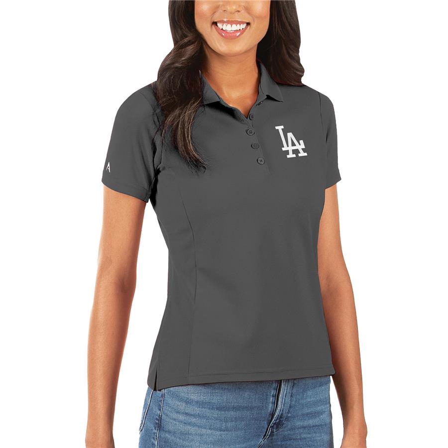 Los Angeles Dodgers Antigua Women's Legacy Pique Polo - Gray