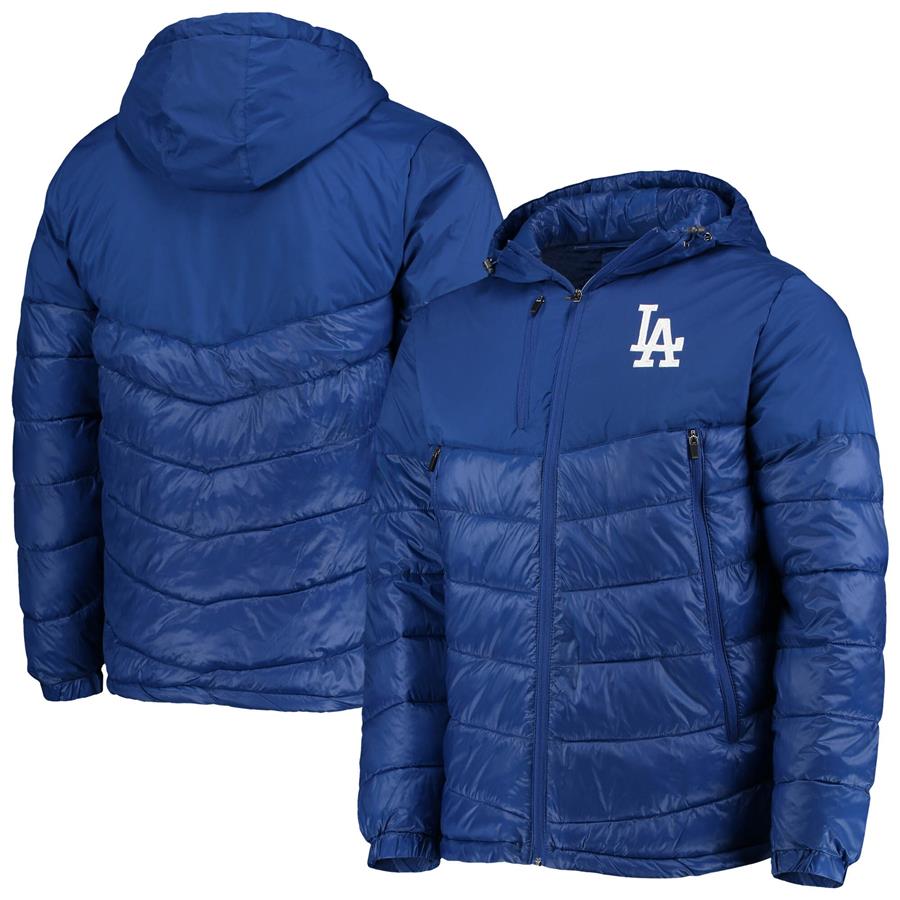 Los Angeles Dodgers G-III Sports by Carl Banks Storm Hoodie Full-Zip Puffer Jacket - Royal