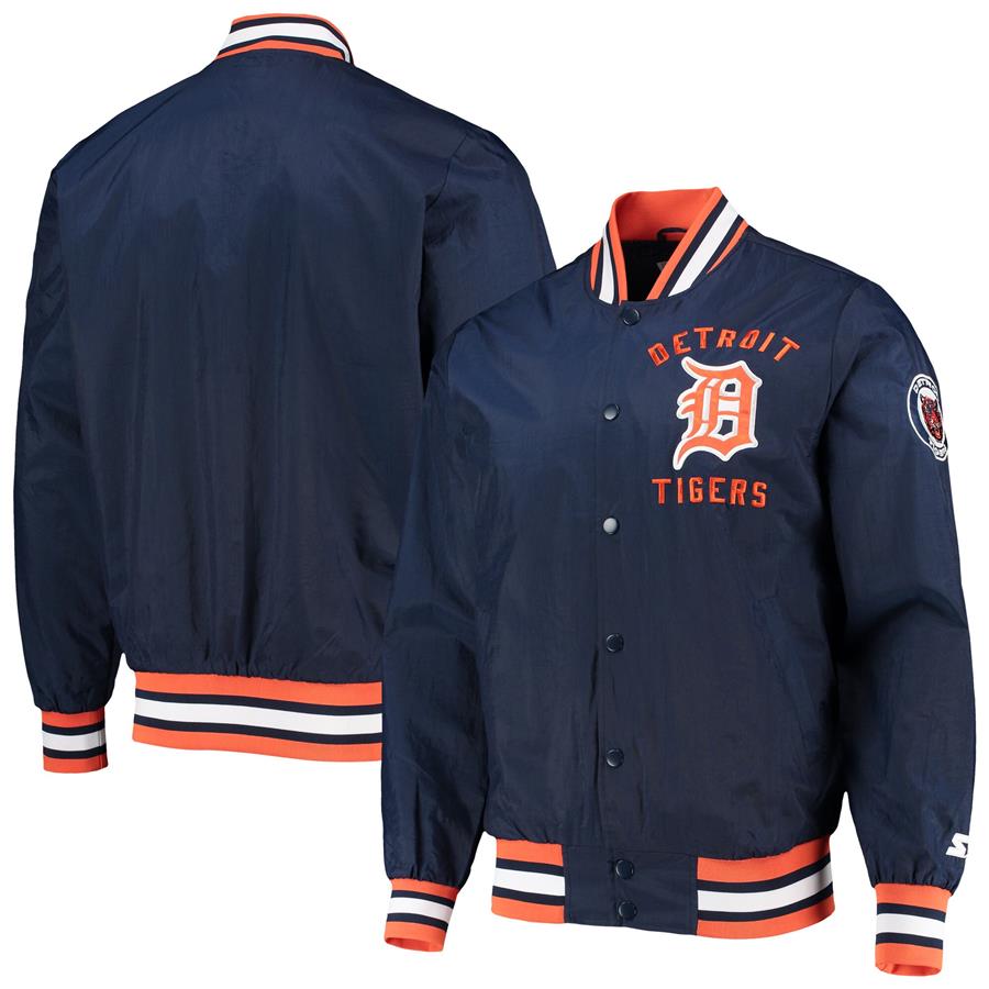 Detroit Tigers Starter The Jet III Full-Snap Jacket - Navy