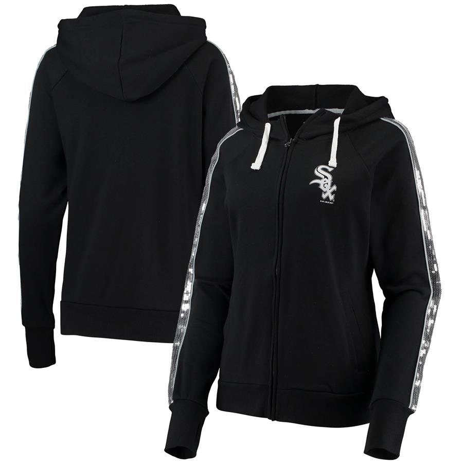 Женское худи на молнии Chicago White Sox G-III 4Her by Carl Banks Game Changer Raglan (чёрный)