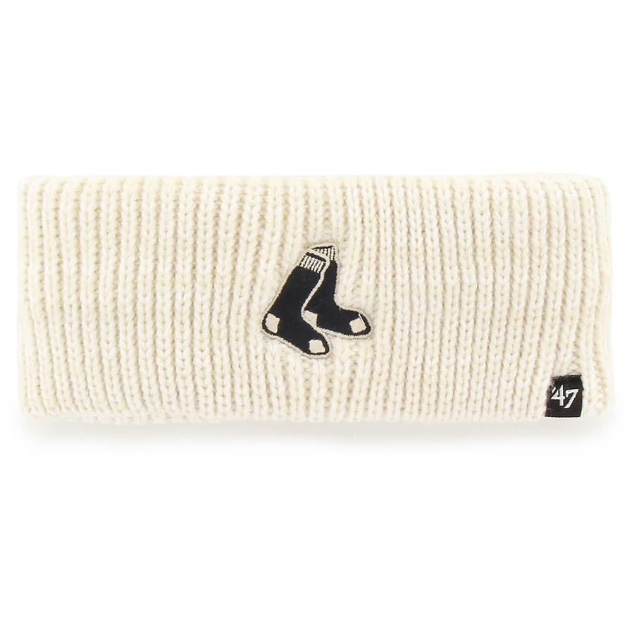 Boston Red Sox '47 Women's Logo Meeko Knit Headband - Cream