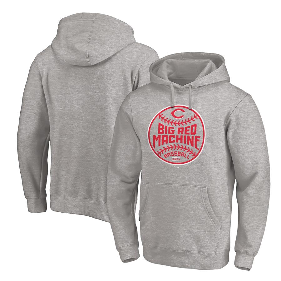 Cincinnati Reds Fanatics Branded Big Red Machine Hometown Pullover Hoodie - Heathered Gray