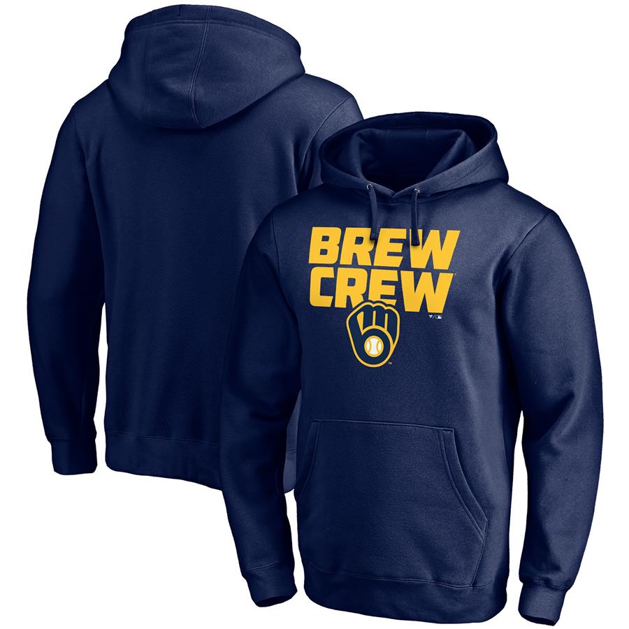 Milwaukee Brewers Fanatics Branded Hometown Collection Pullover Hoodie - Navy
