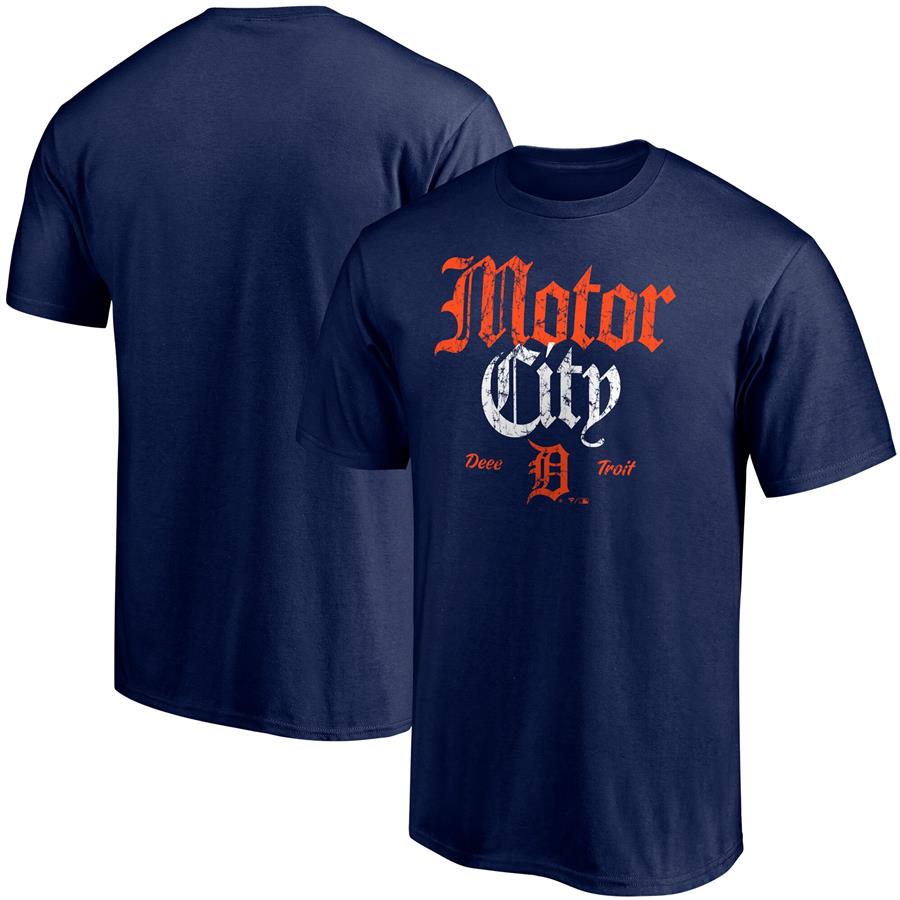 Detroit Tigers Fanatics Branded Hometown Logo T-Shirt - Navy