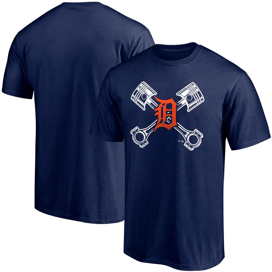 Detroit Tigers Fanatics Branded Crossed Hometown Collection T-Shirt - Navy