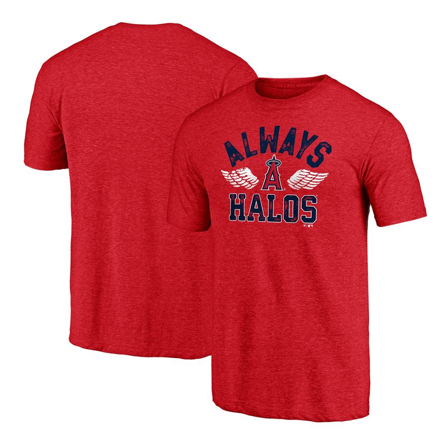 Los Angeles Angels Fanatics Branded Hometown Tri-Blend T-Shirt - Heathered Red
