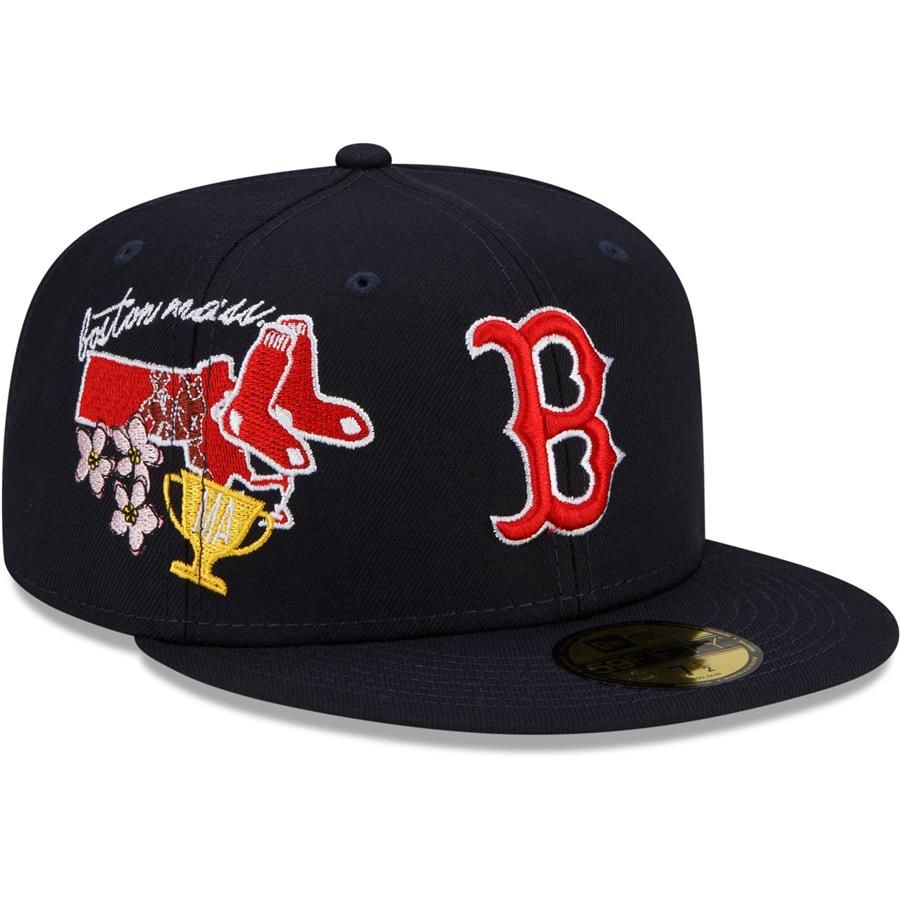 Boston Red Sox New Era City Cluster 59FIFTY Fitted Hat - Navy