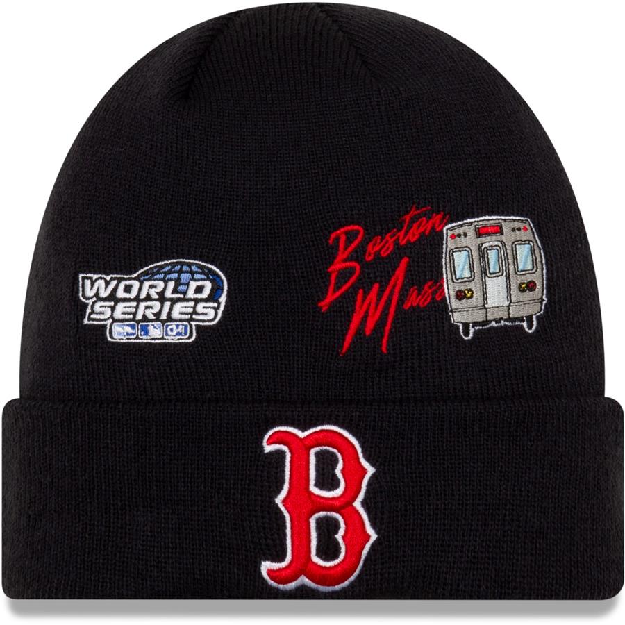 Boston Red Sox New Era 2004 World Series City Transit Cuffed Knit Hat - Navy