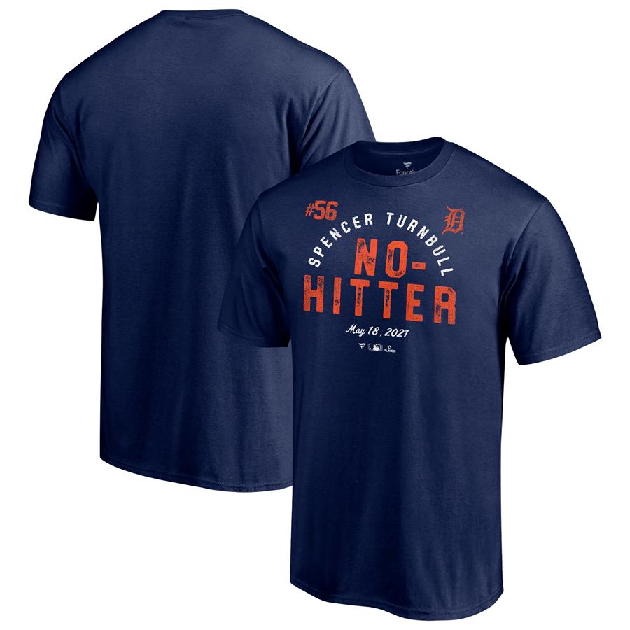 Spencer Turnbull Detroit Tigers Fanatics Branded No Hitter T-Shirt - Navy