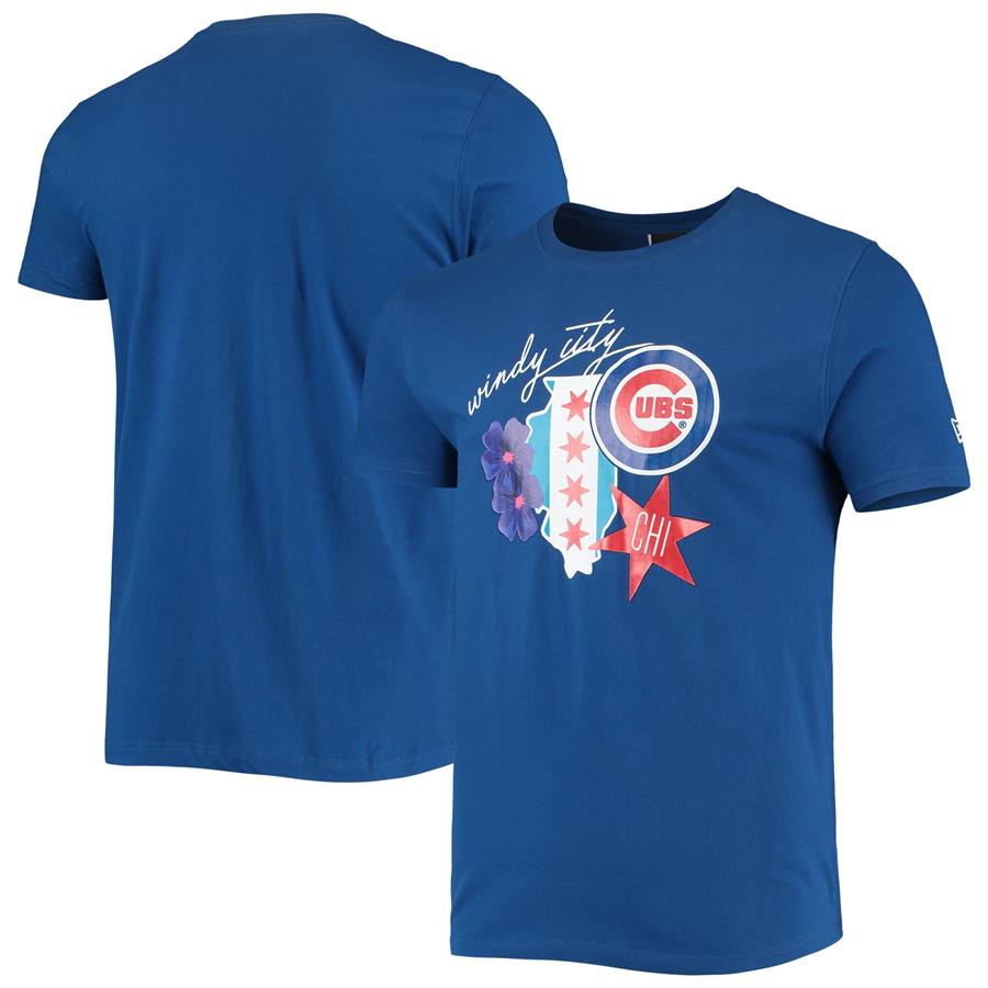 Chicago Cubs New Era City Cluster T-Shirt - Royal
