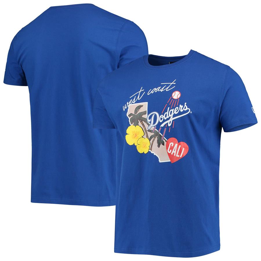 Los Angeles Dodgers New Era City Cluster T-Shirt - Royal