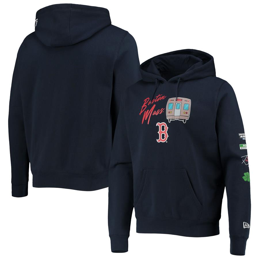 Boston Red Sox New Era City Transit Pullover Hoodie - Navy